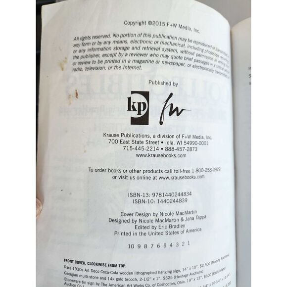 Antiques & Collectibles 2016 Eric Bradley price guide 32nd Edition Reseller tool - Picture 4 of 7